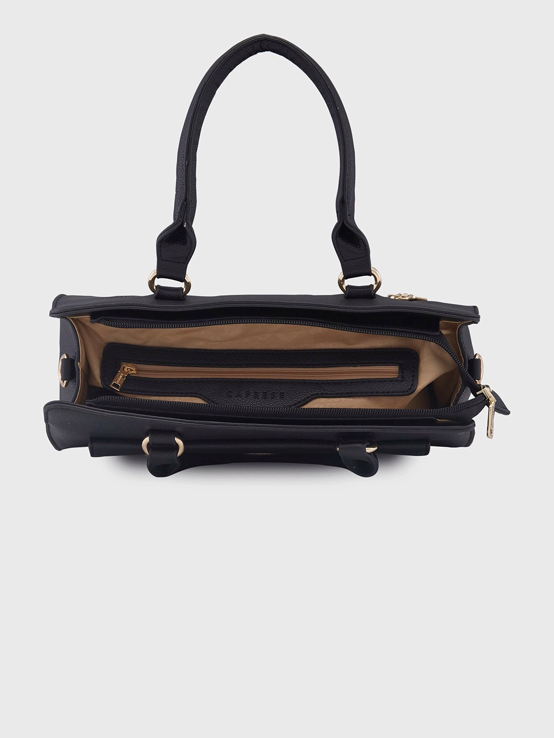 Caprese Jackie Medium Black Satchel Bag