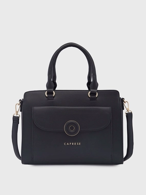 Caprese Jackie Medium Black Satchel Bag