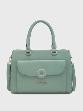 Caprese Jackie Medium Green Satchel Bag