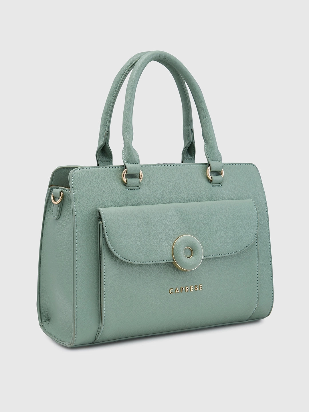Caprese Jackie Medium Green Satchel Bag