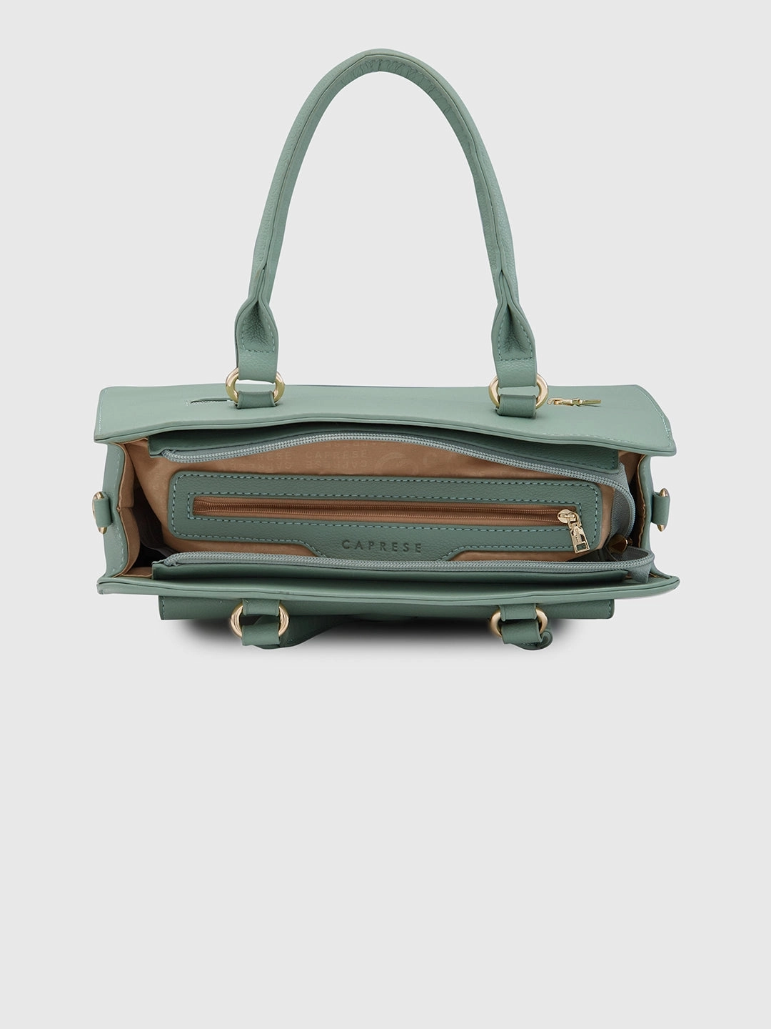 Caprese Jackie Medium Green Satchel Bag