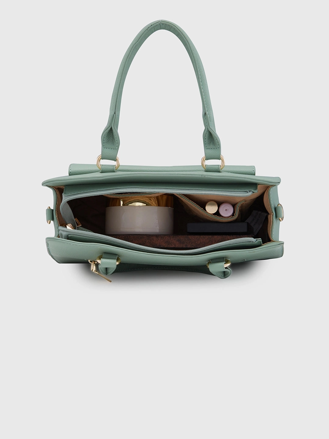 Caprese Jackie Medium Green Satchel Bag
