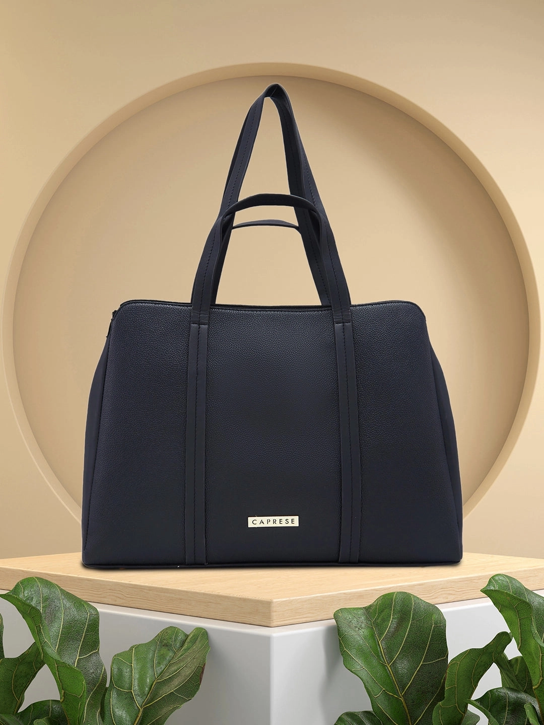 Caprese Jamie Medium Black Satchel Bag