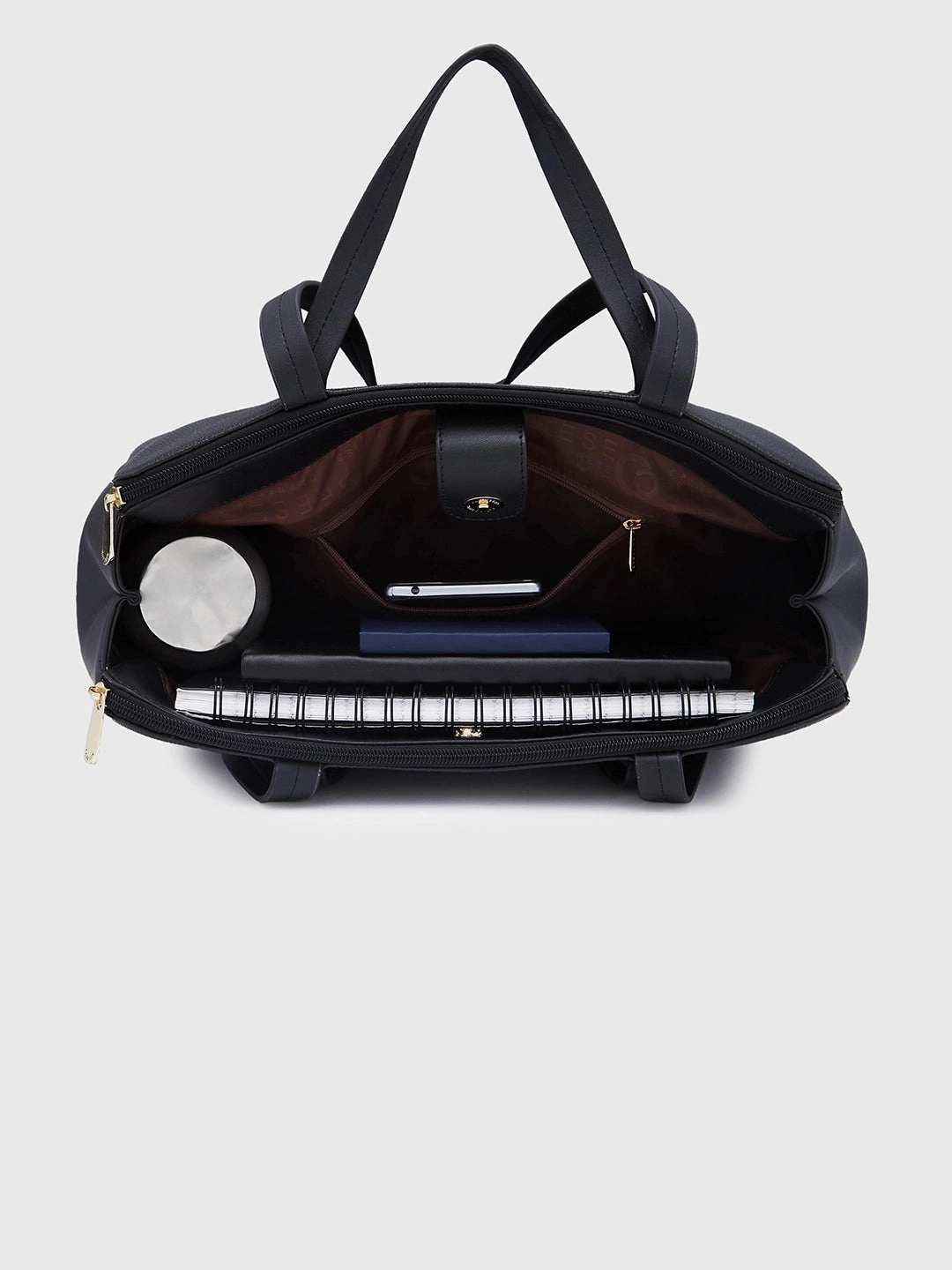 Caprese Jamie Medium Black Satchel Bag