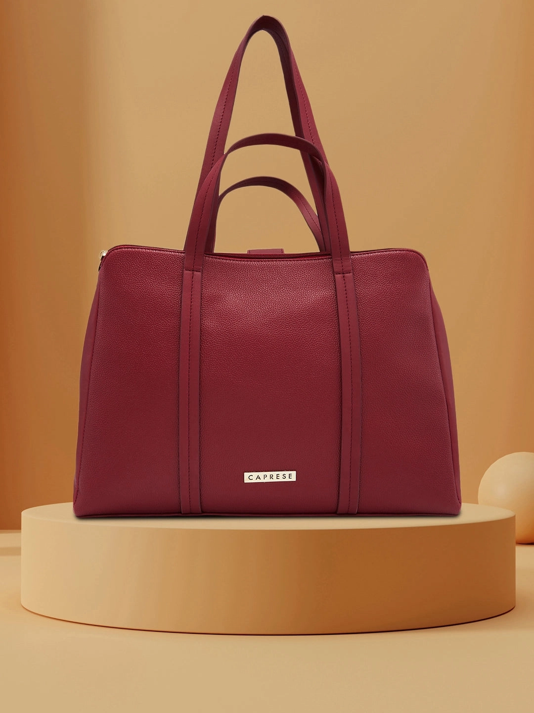 Caprese Jamie Medium Maroon Satchel Bag