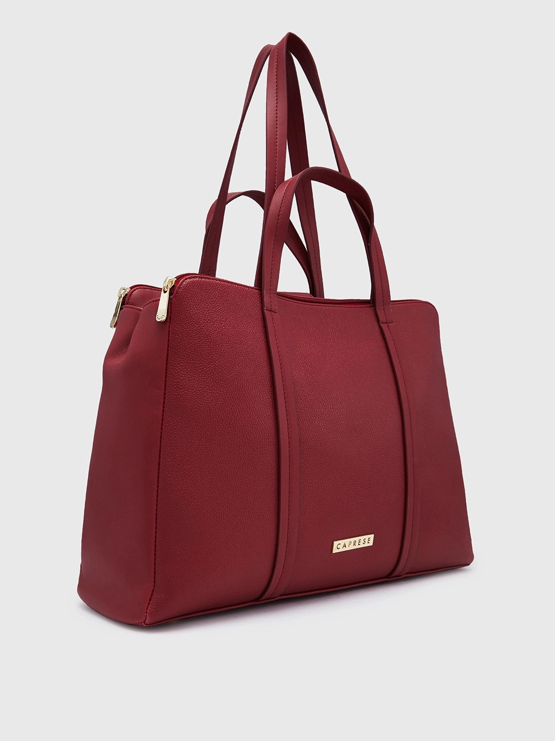 Caprese Jamie Medium Maroon Satchel Bag