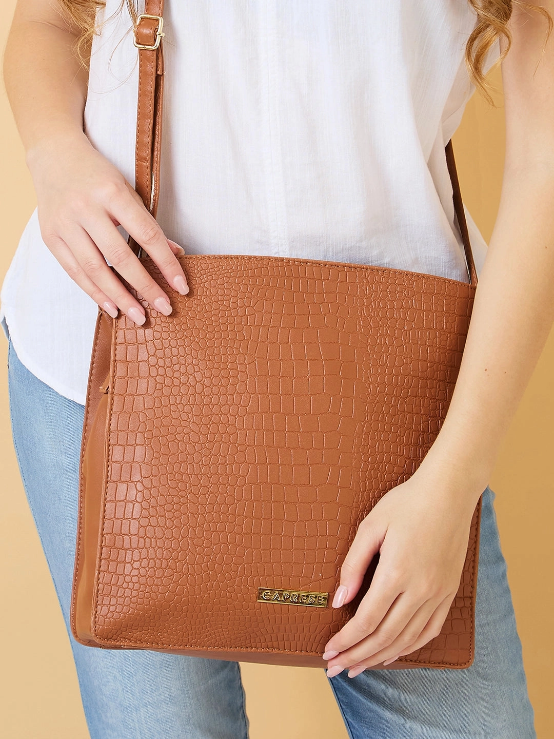 Caprese Jill Medium Brown Satchel Bag