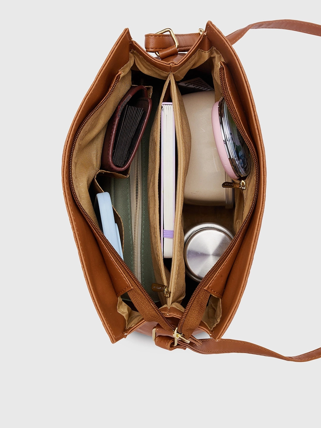 Caprese Jill Medium Brown Satchel Bag