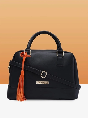 Caprese Jones Small Black Satchel Bag
