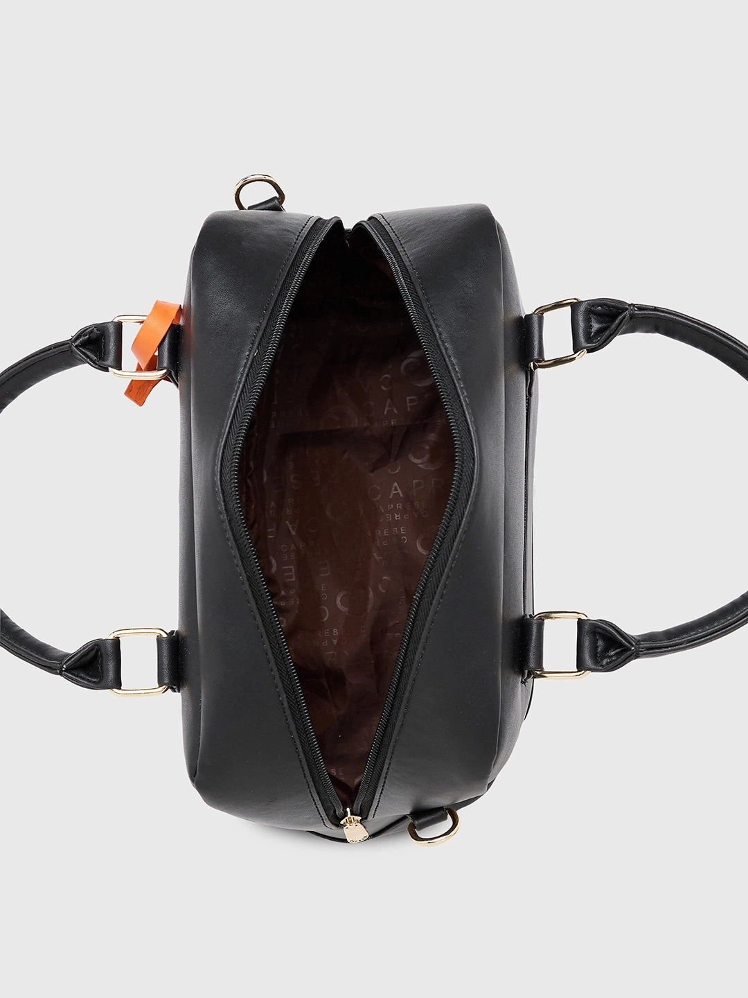 Caprese Jones Small Black Satchel Bag