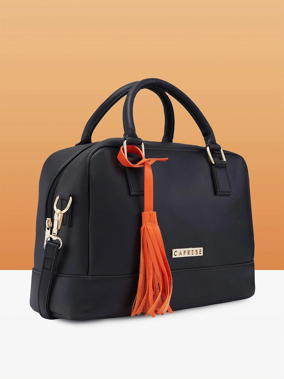 Caprese Jones Small Black Satchel Bag