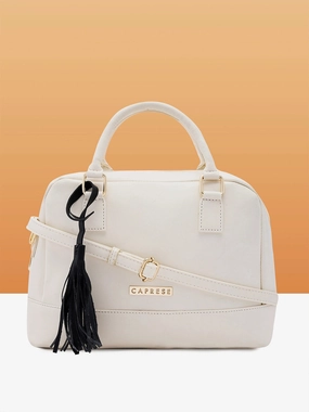Caprese Jones Small Off White Satchel