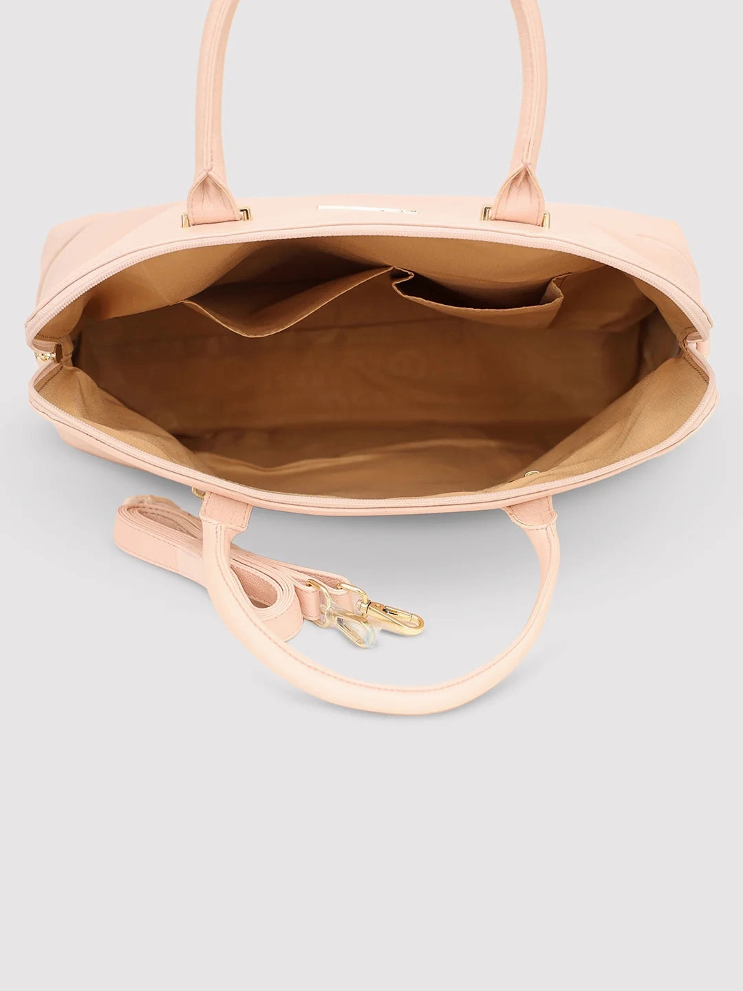Caprese Lisa Medium Light Pink Satchel Bag