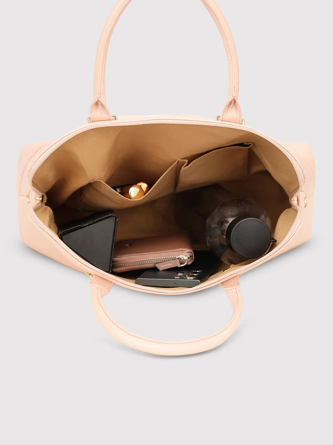 Caprese Lisa Medium Light Pink Satchel Bag