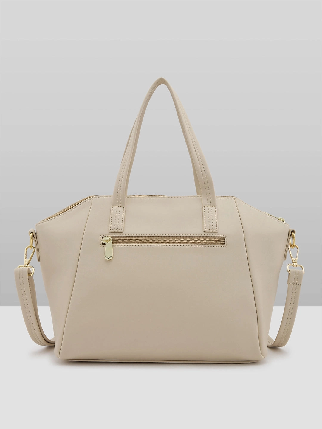 Caprese Lucya Medium Beige Satchel Bag Bag