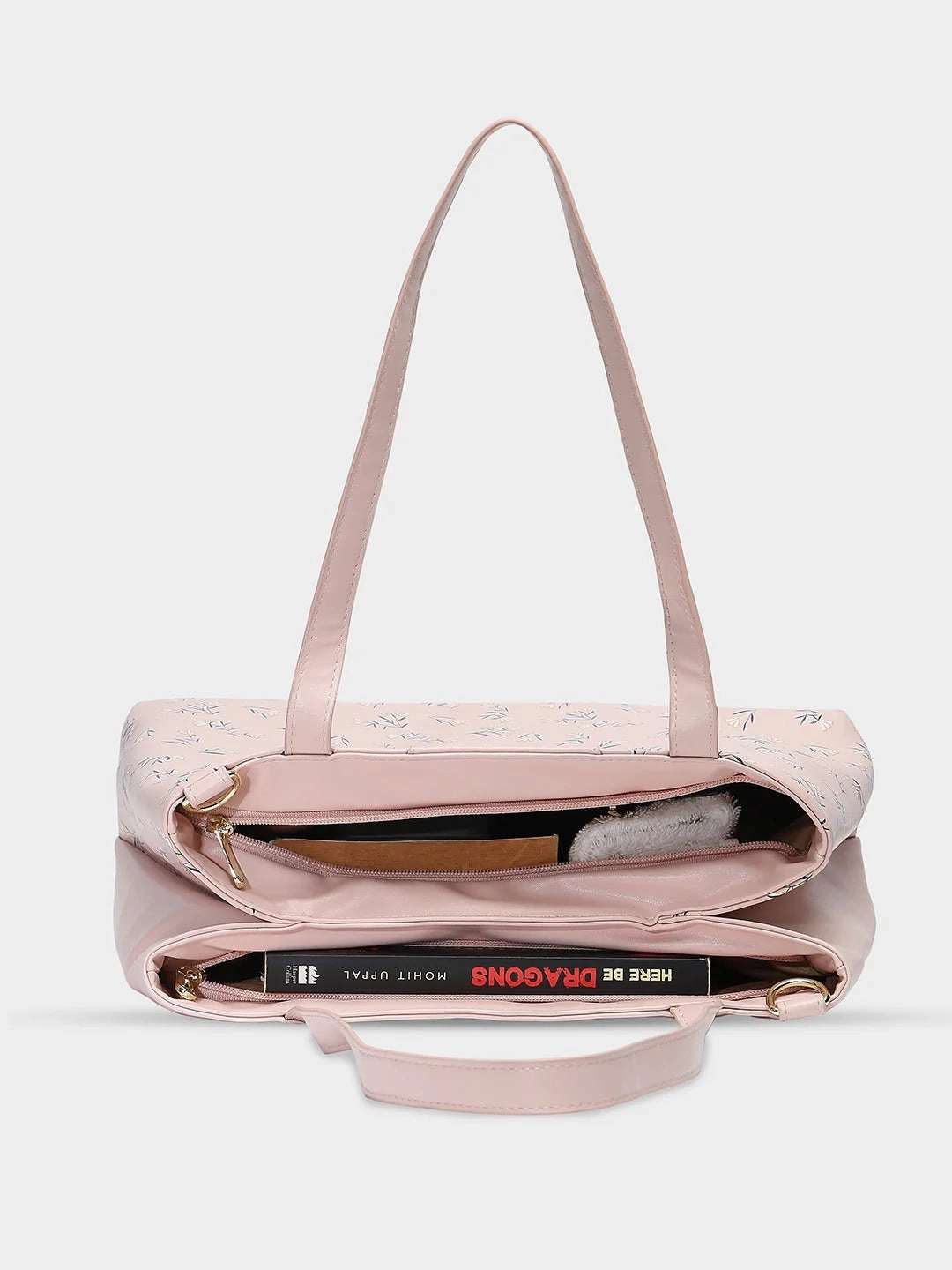 Caprese Merida Large Printed Blush Satchel Bag