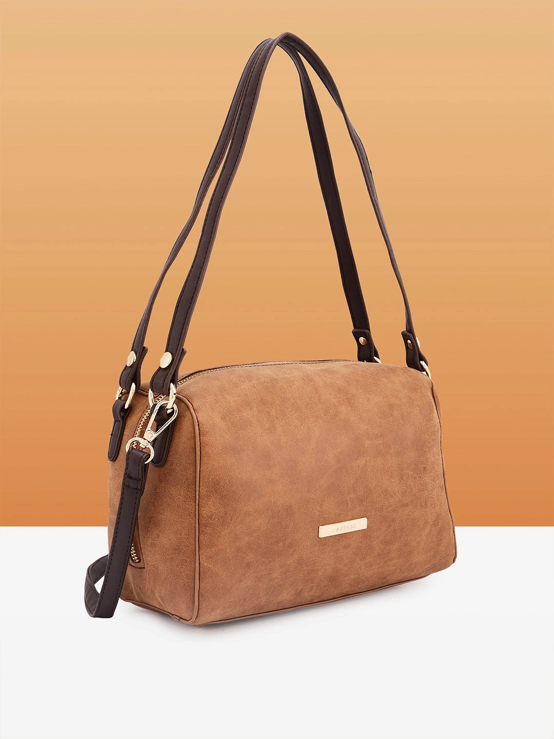 Caprese Merly Small Tan Satchel Bag