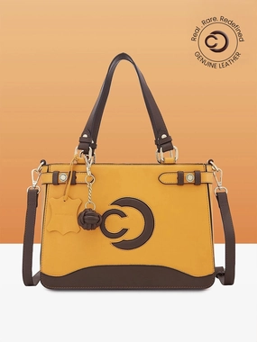 Caprese Minimal Formal Medium Yellow Satchel Bag