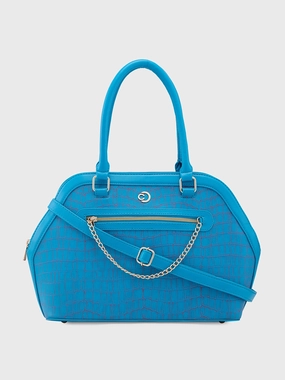 Caprese Mist Large Blue Satchel Bag