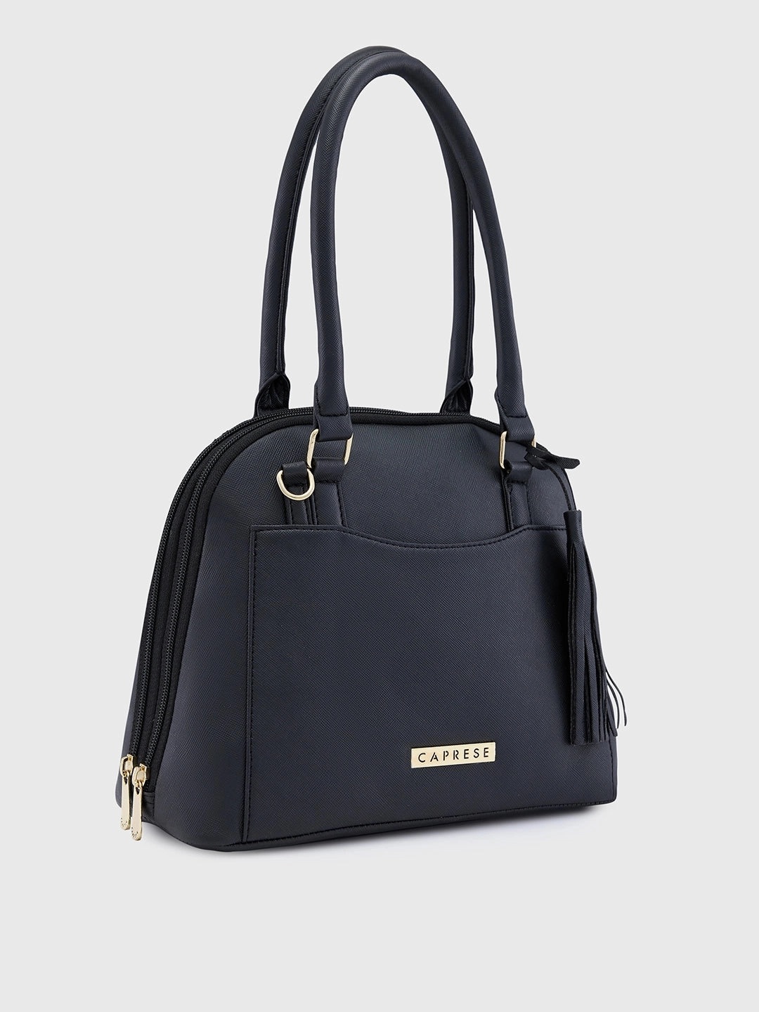 Caprese Montana Small Black Satchel Bag