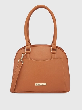 Caprese Montana Small Tan Satchel Bag