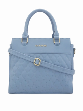 Caprese Myra Medium Blue Satchel Bag