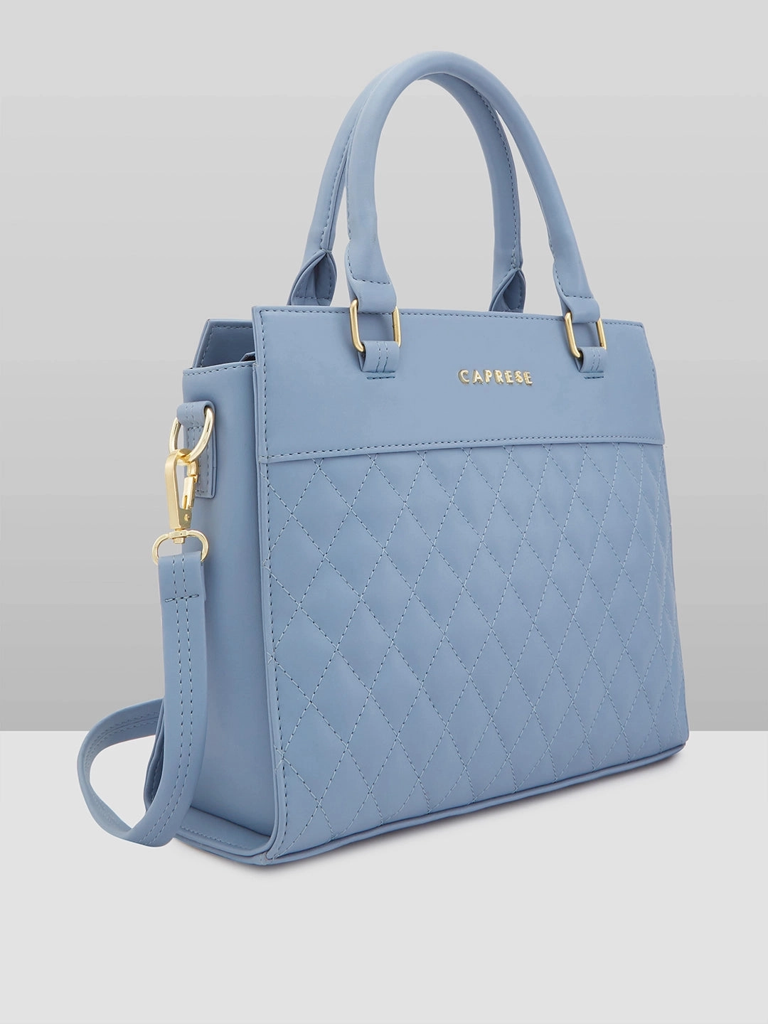Caprese Myra Medium Blue Satchel Bag