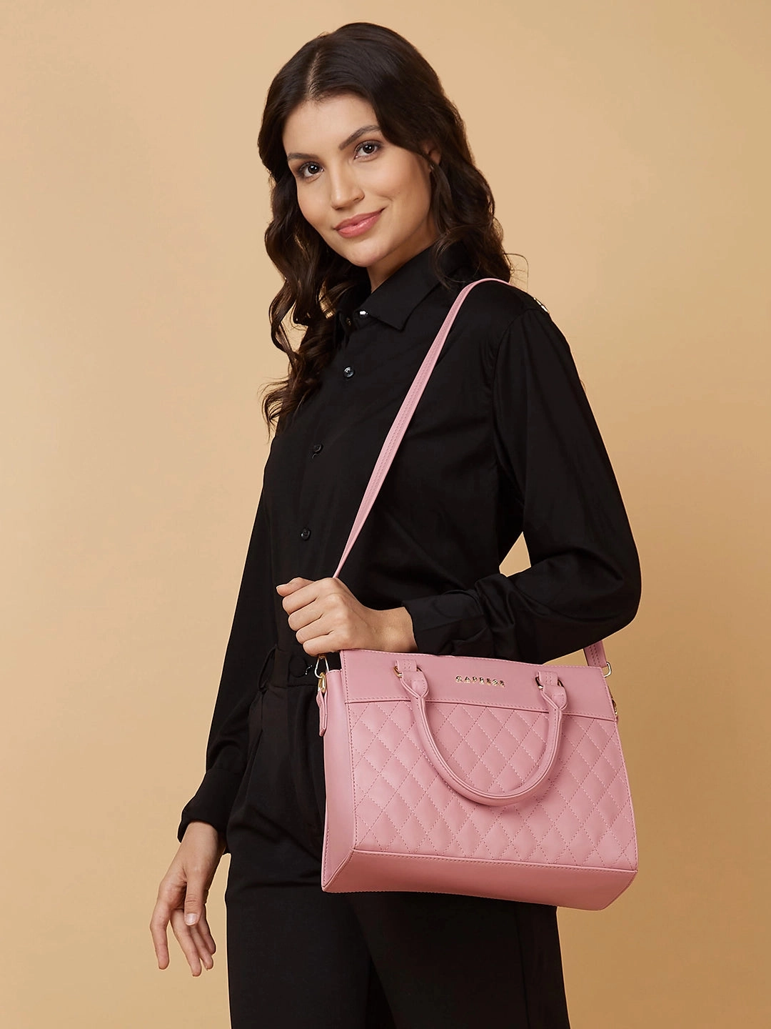 Caprese Myra Medium Pink Satchel Bag Bag