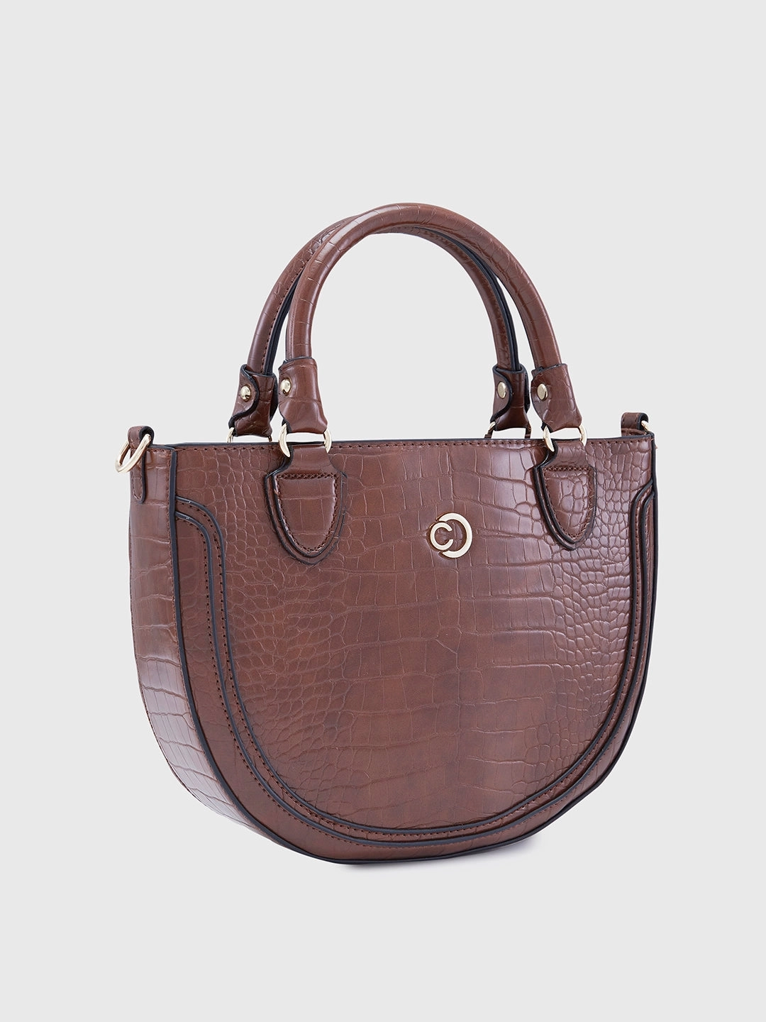 Caprese Nicole Small Brown Satchel Bag