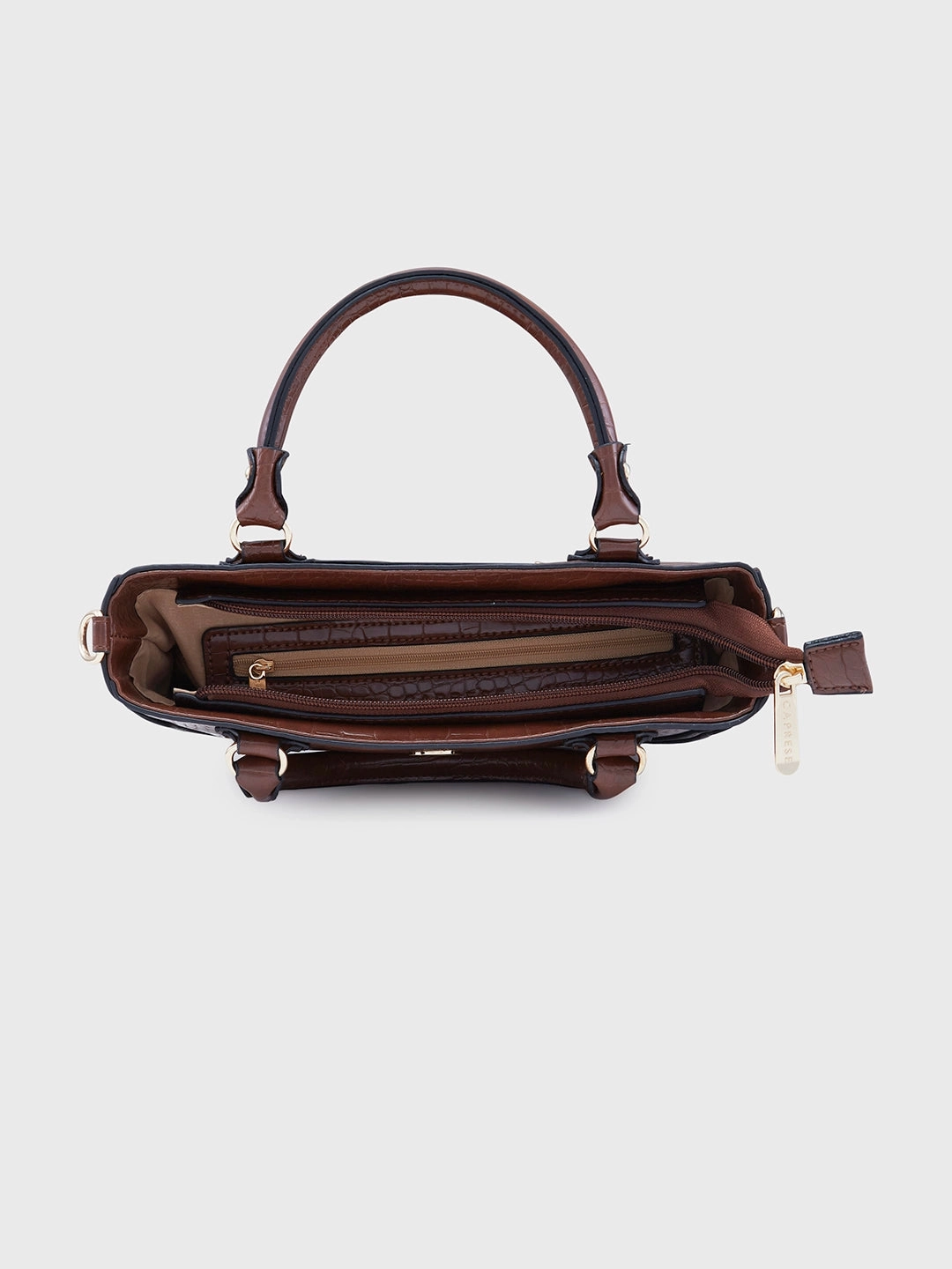 Caprese Nicole Small Brown Satchel Bag