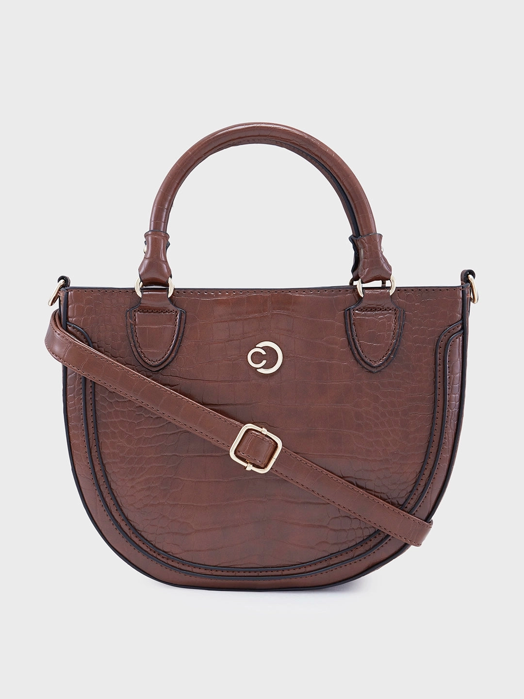 Caprese Nicole Small Brown Satchel Bag