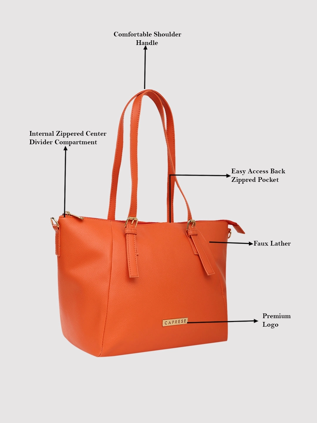 Caprese Opium Medium Coral Satchel Bag