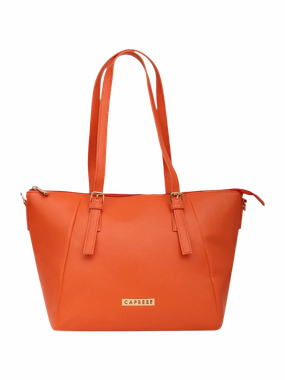 Caprese Opium Medium Coral Satchel Bag