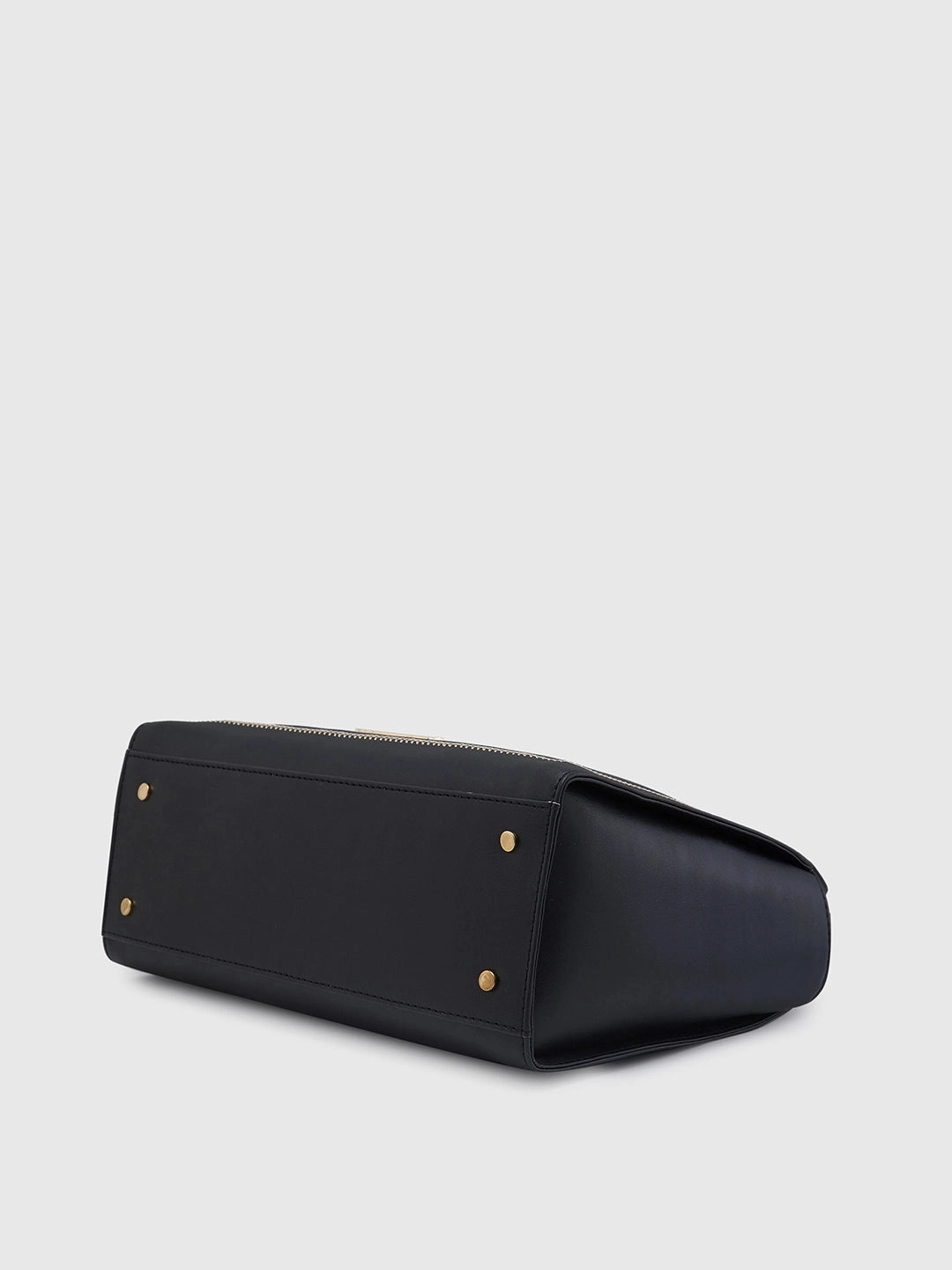 Caprese Poppy Medium Black Satchel Bag