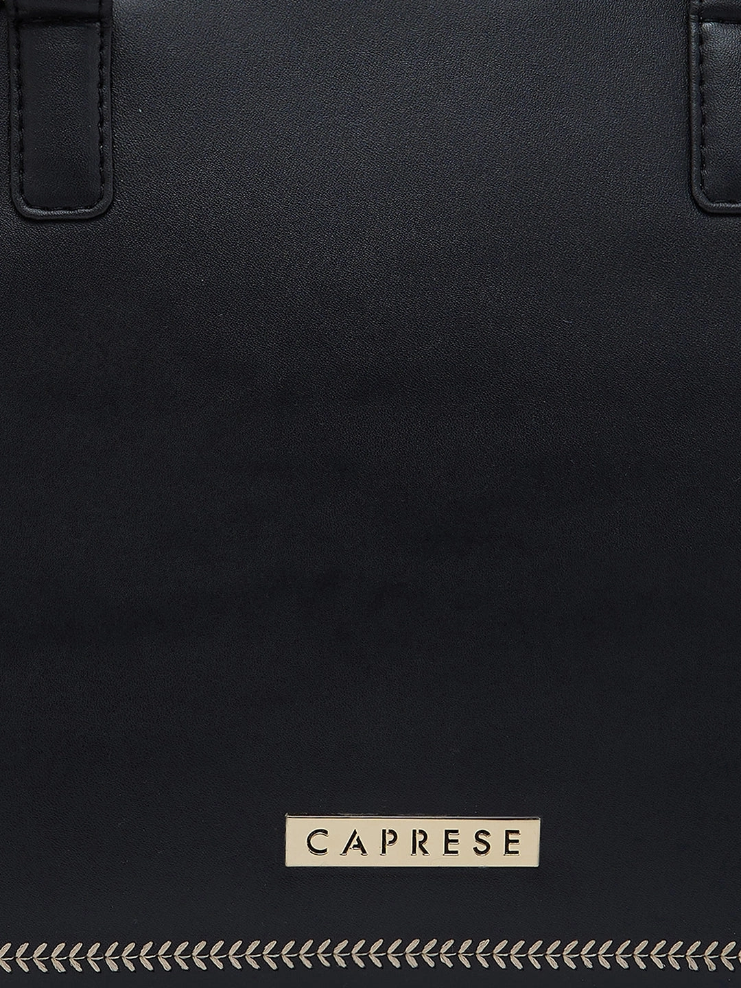 Caprese Poppy Medium Black Satchel Bag