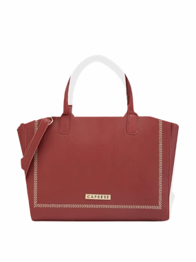 Caprese Poppy Medium Dark Red Satchel Bag