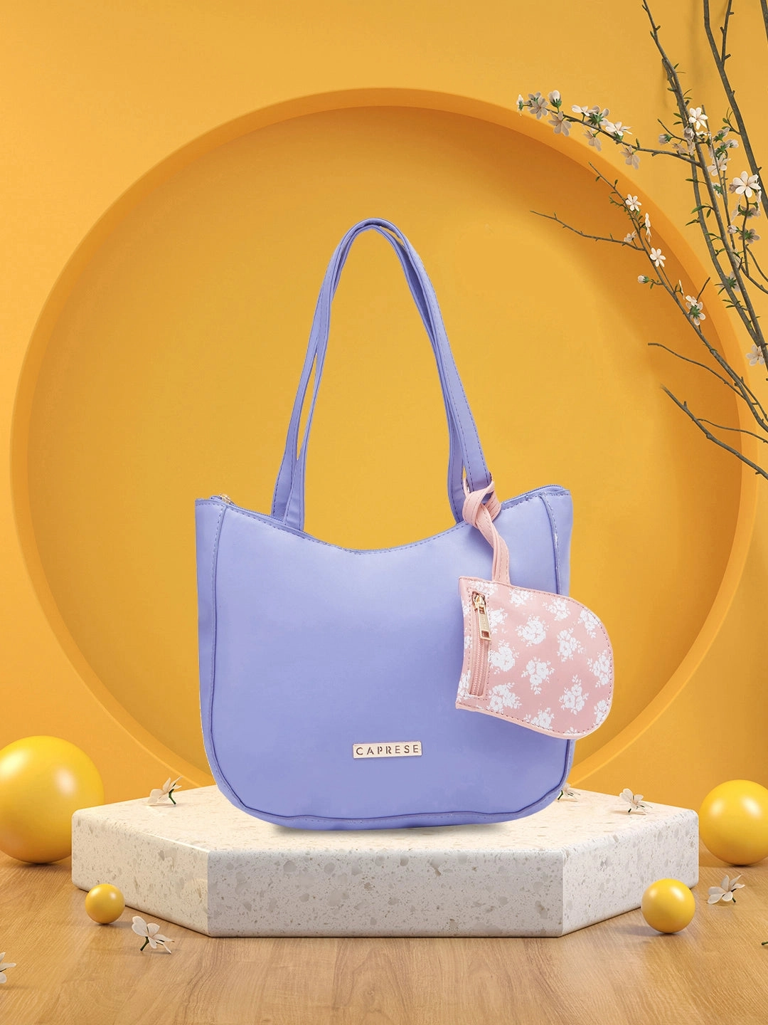 Caprese Pyxis Medium Lavender Satchel Bag