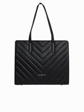 Caprese Riko Large Black Satchel Bag