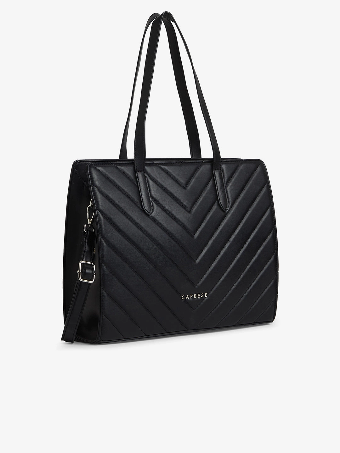 Caprese Riko Large Black Satchel Bag