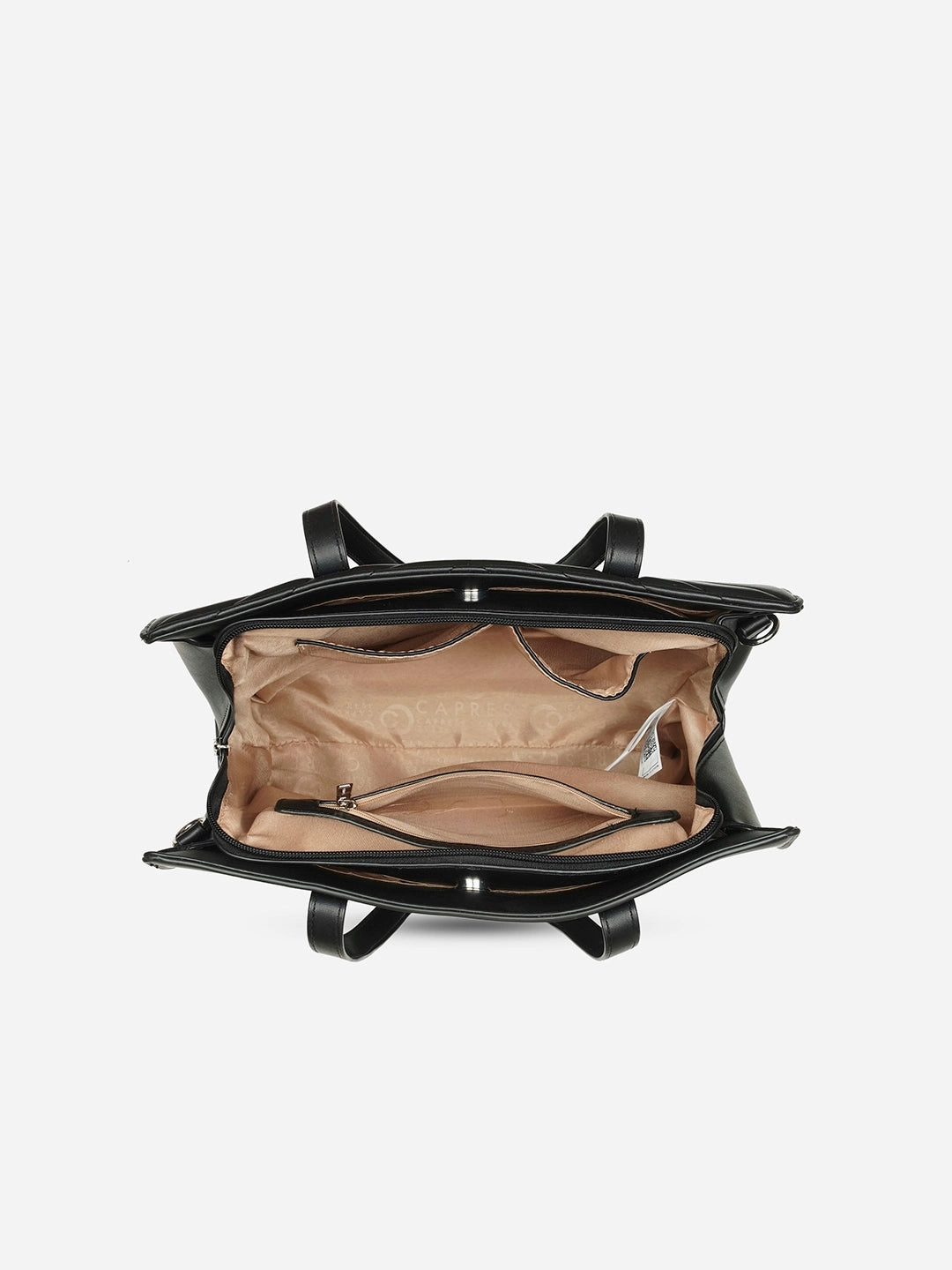 Caprese Riko Large Black Satchel Bag