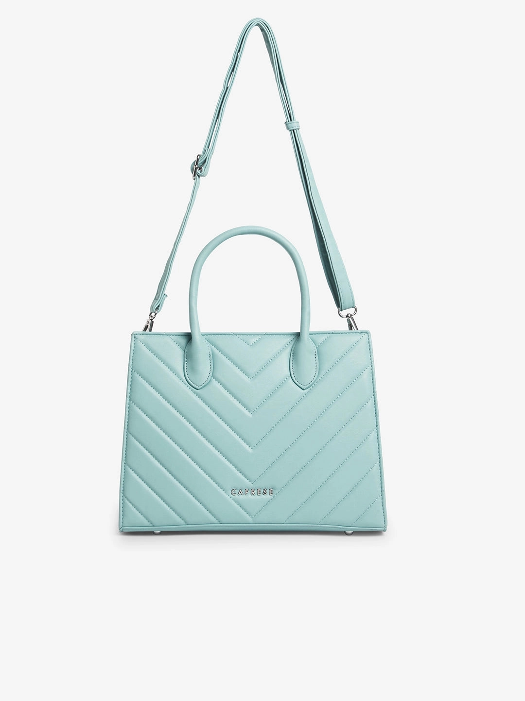 Caprese Riko Medium Powder Blue Satchel Bag