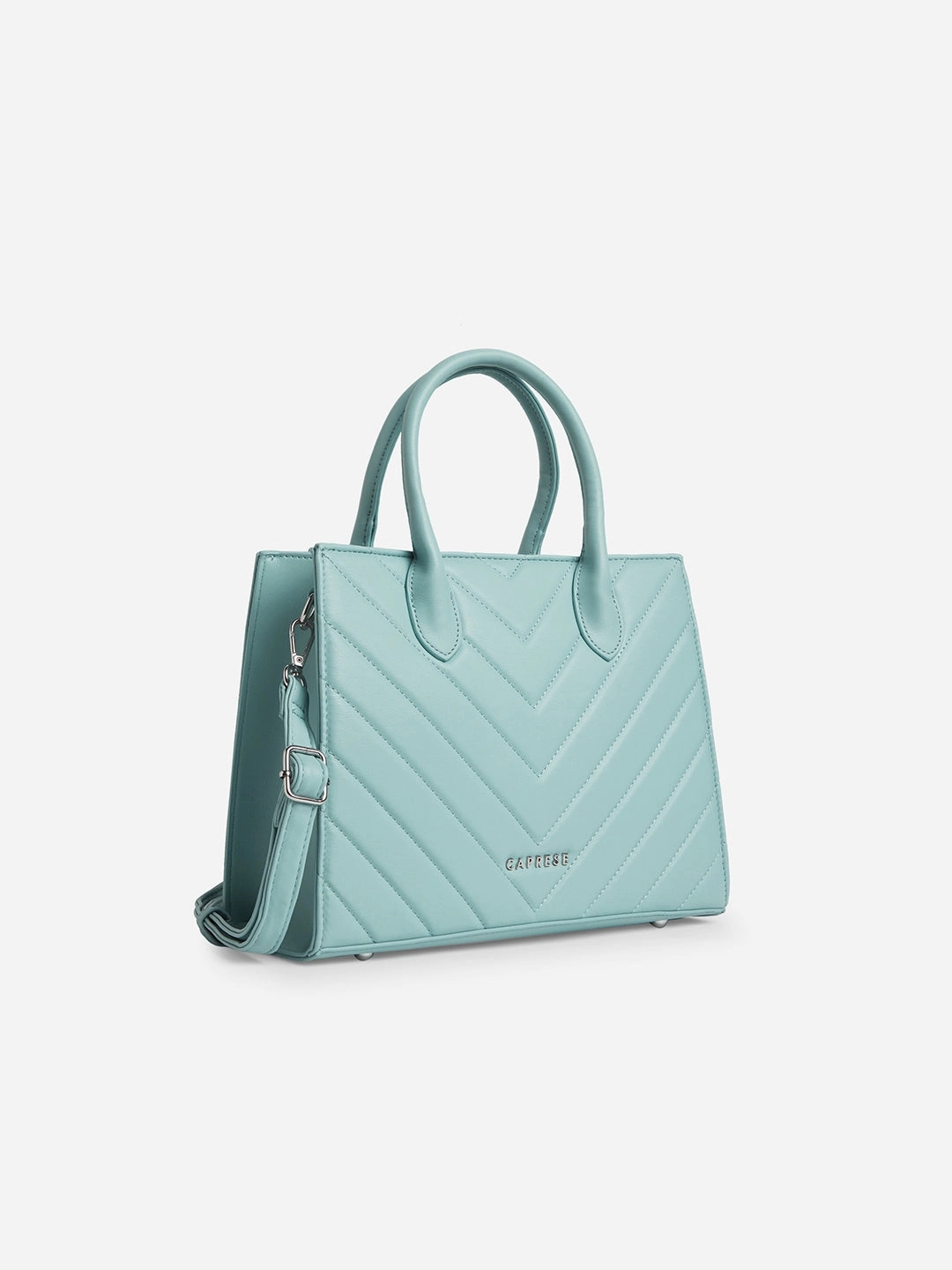Caprese Riko Medium Powder Blue Satchel Bag