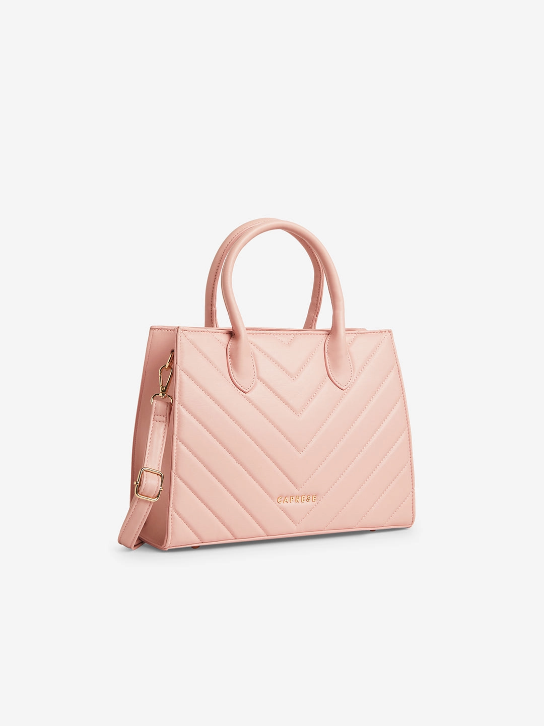 Caprese Riko Medium Powder Pink Satchel Bag