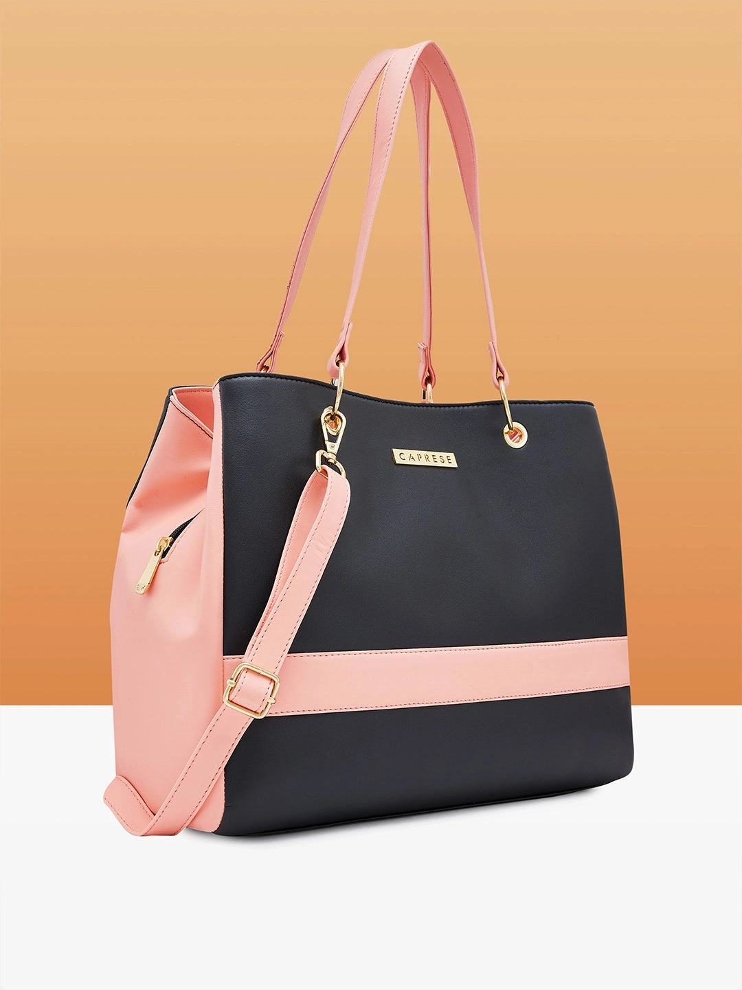 Caprese Seri Small Black Satchel Bag