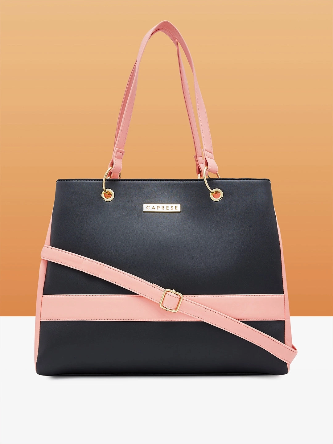 Caprese Seri Small Black Satchel Bag