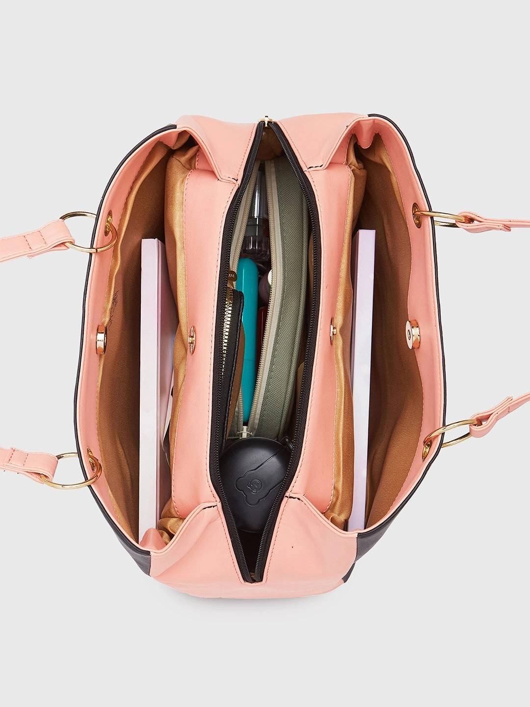 Caprese Seri Small Black Satchel Bag