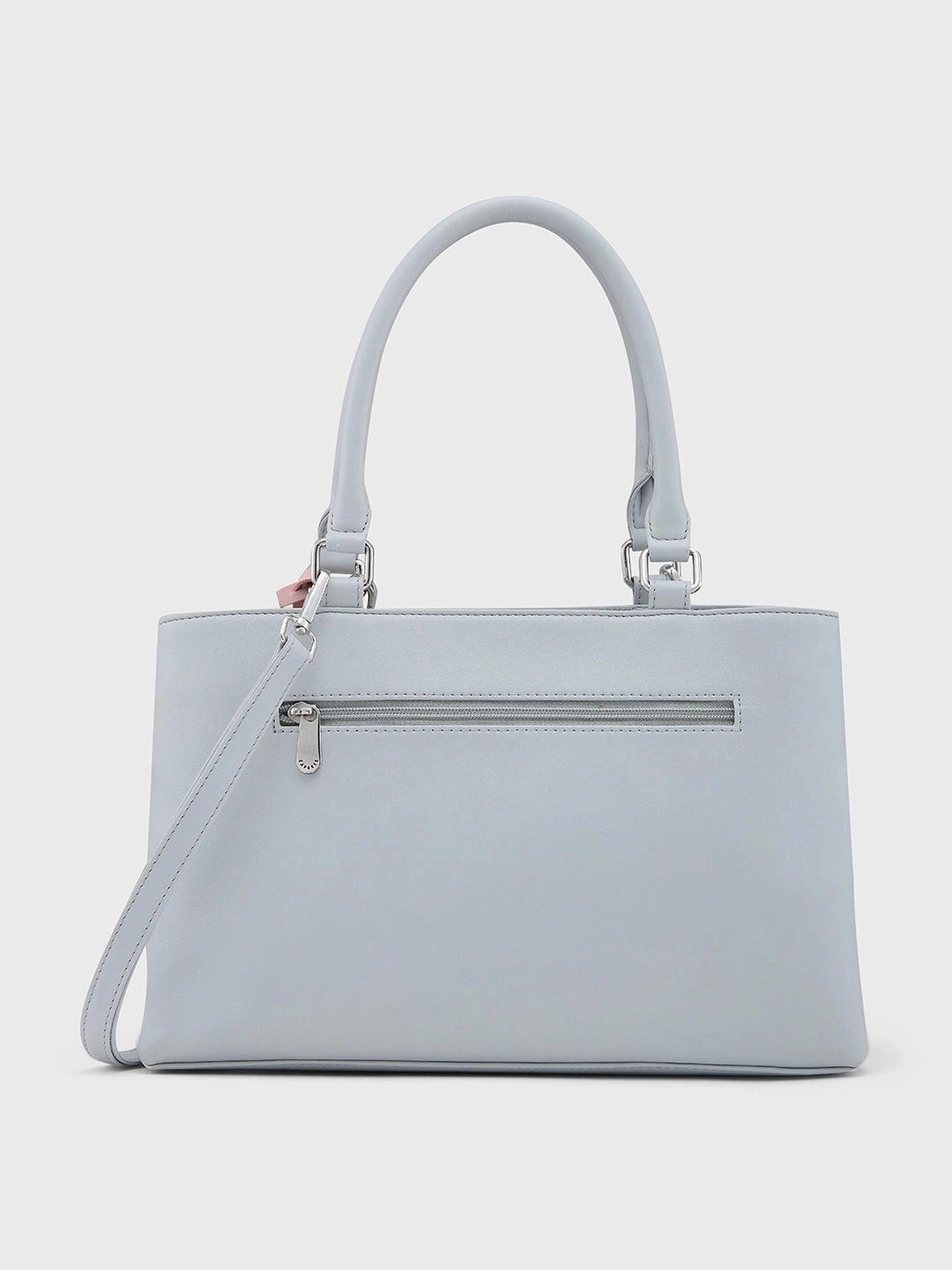 Caprese Shally Medium Grey Pink Satchel Bag