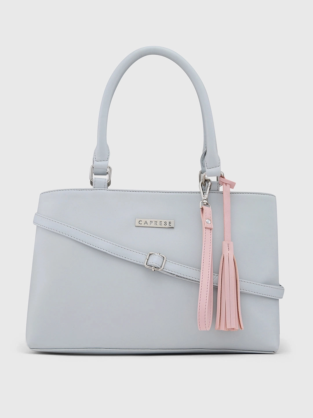 Caprese Shally Medium Grey Pink Satchel Bag