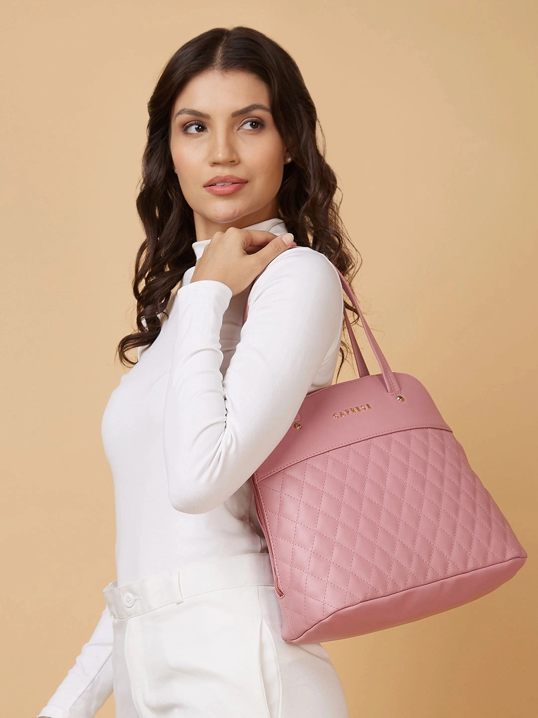Caprese Syra Medium Pink Satchel Bag Bag