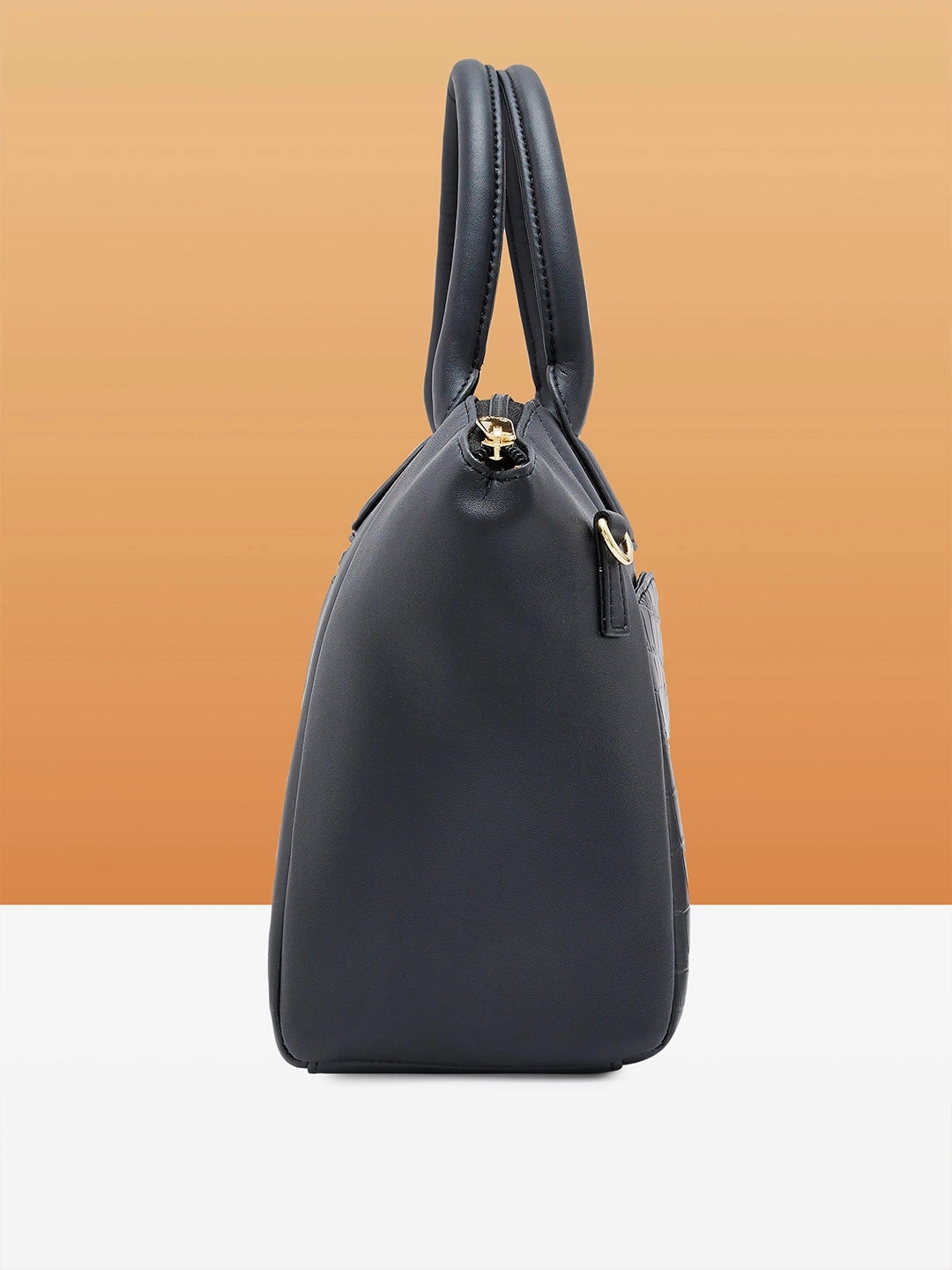 Caprese Tio Medium Black Satchel Bag